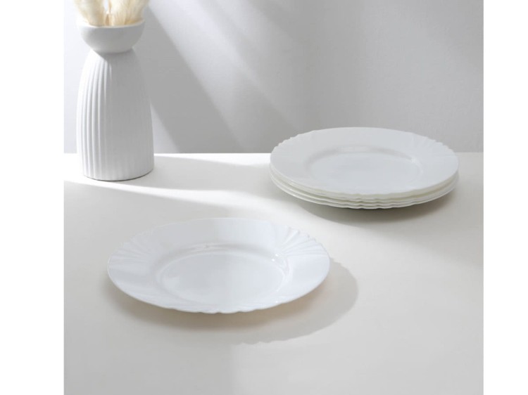 Serwis obiadowy dla 18 os 54 elementów biały Cadix LUMINARC