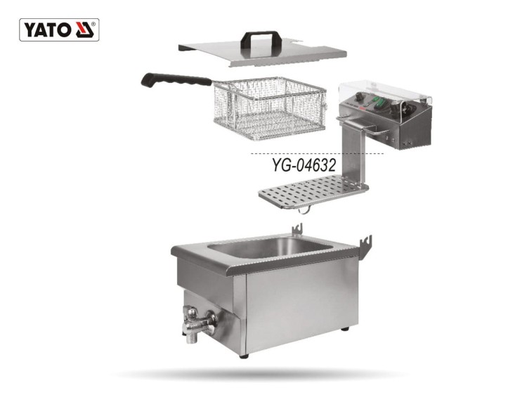 Frytownica 2-komorowa 2 x10 L 3kW YATO