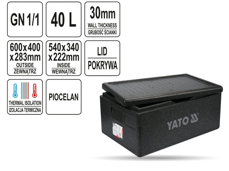 Cateringowy pojemnik termoizolacyjny GN 1/1 YATO