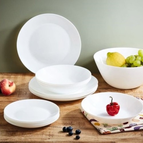 Serwis obiadowy z salaterką dla 12 osób 38 el biały Zelie ARCOPAL