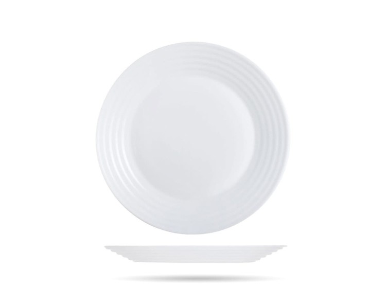 Serwis kawowo obiadowy dla 6 os 38 el czarno - biały Harena LUMINARC