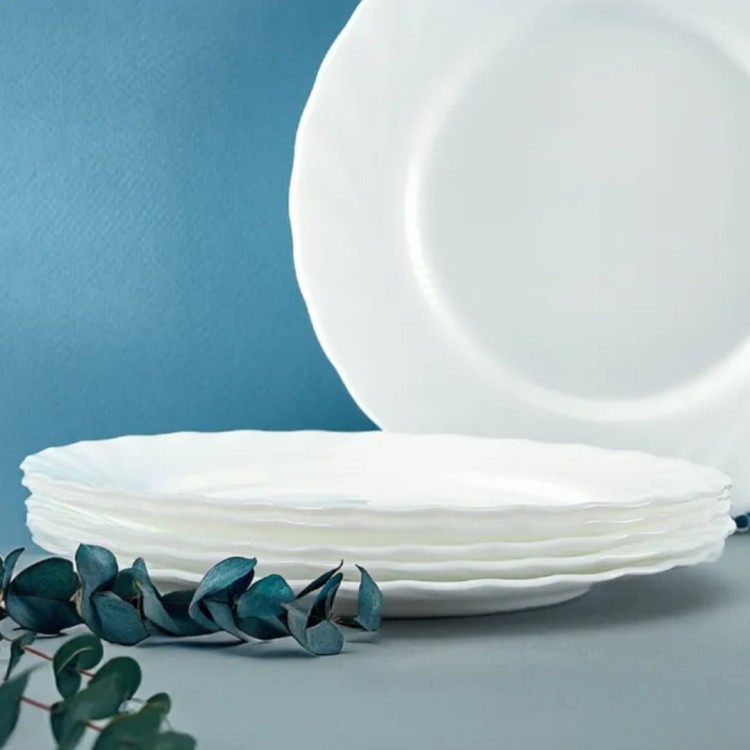 Serwis obiadowy z dużą salaterką 6 os 19 el biały Trianon LUMINARC