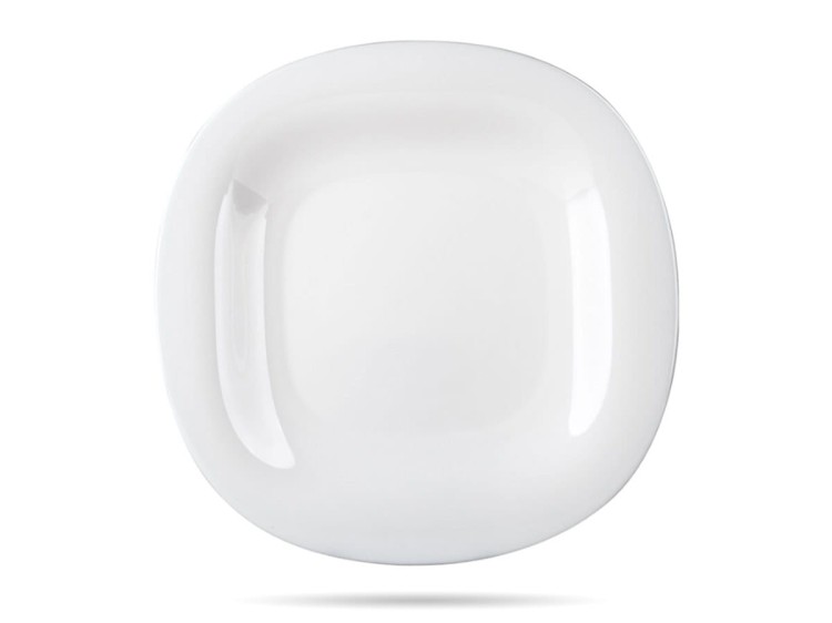 Serwis obiadowy z salaterką dla 12 osób 37 el czarno biały Carine LUMINARC