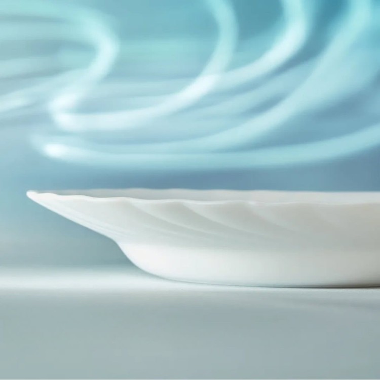 Serwis obiadowy z dużą salaterką 6 os 19 el biały Trianon LUMINARC