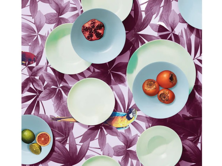 Serwis obiadowy dla 6 os 18 elementów zielony Paradise Green Diwali LUMINARC