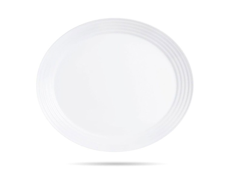 Serwis kawowo obiadowy dla 6 os 38 el czarno - biały Harena LUMINARC