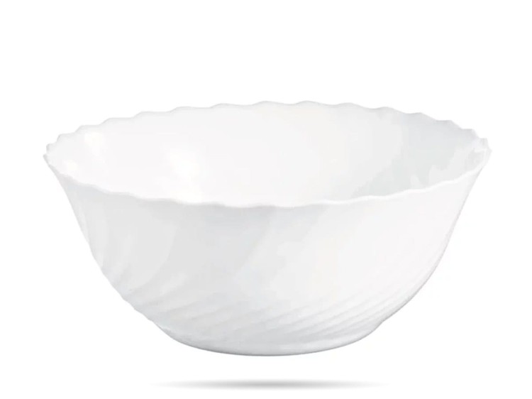 Serwis obiadowy z dużą salaterką 6 os 19 el biały Trianon LUMINARC