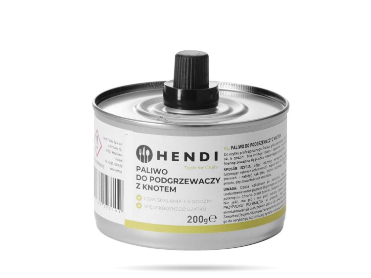 Paliwo do podgrzewaczy z knotem puszka 200 g, zestaw 24 szt HENDI