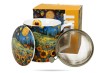 Kubek z zaparzaczem pole słoneczników Modern 450 ml porcelana prezent DUO