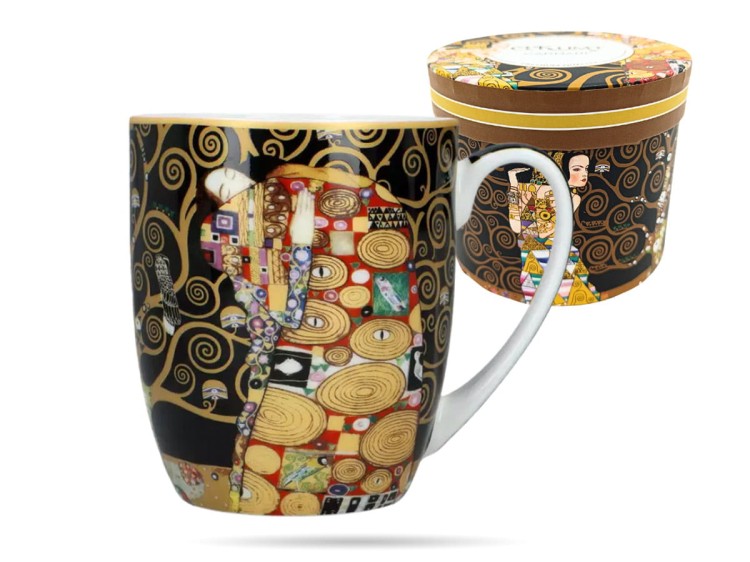 Kubek Camio 400 ml Gustav Klimt Pocałunek porcelana CARMANI