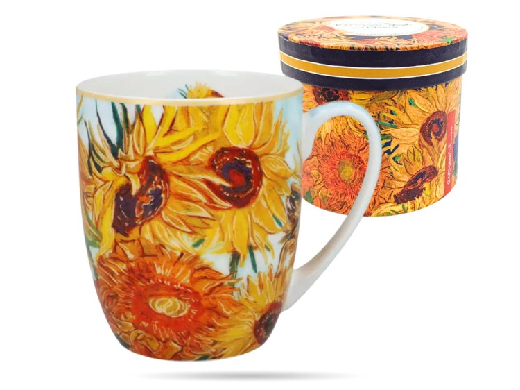 Kubek Camio 400 ml Van Gogh Słoneczniki porcelana CARMANI