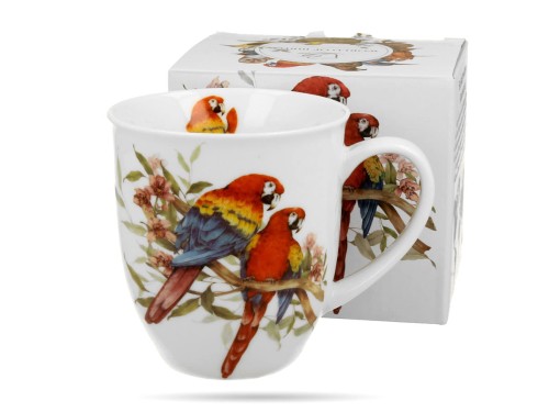 Kubek ptaki papugi 400 ml Ptasi świat porcelana prezentowa DUO
