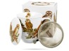 Kubek z zaparzaczem ptaki sowy 400 ml Ptasi świat porcelana prezent DUO