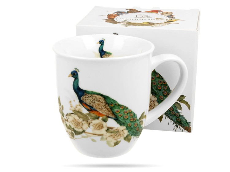 Kubek ptaki paw 400 ml Ptasi świat porcelana prezentowa DUO