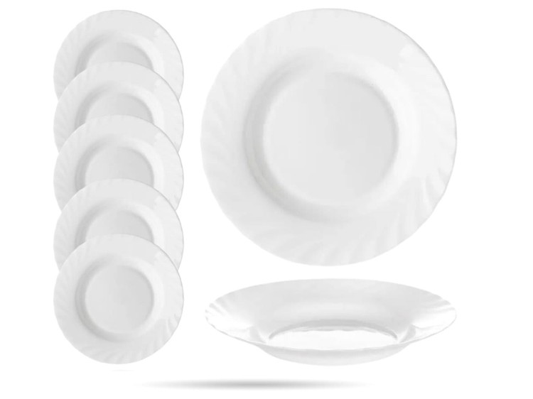 Talerz głęboki 22,5 cm biały zestaw 6 szt Trianon LUMINARC