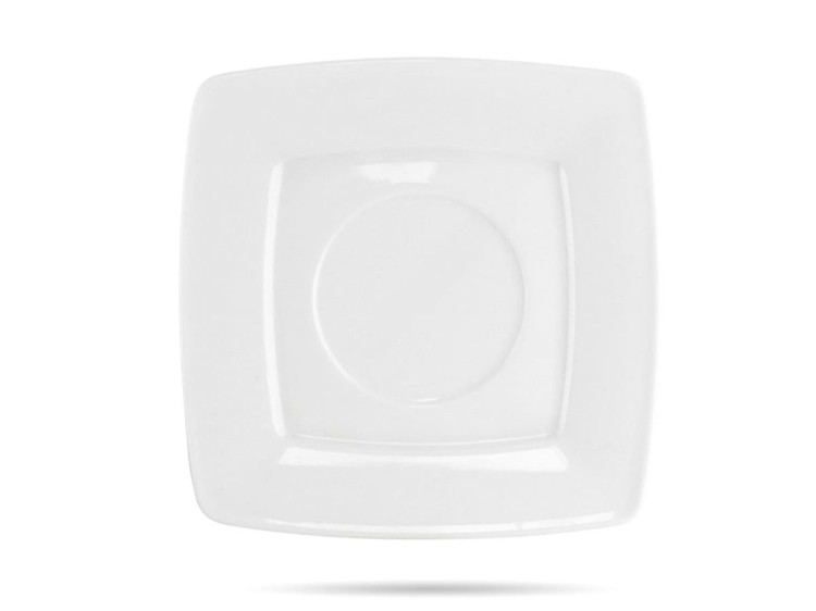 Spodek do filiżanki 17 cm biała porcelana Victoria LUBIANA