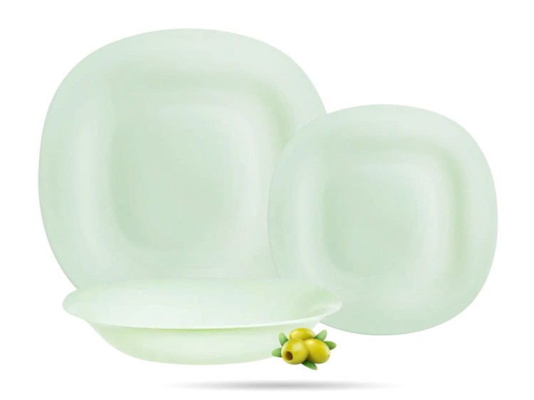 Serwis obiadowy dla 6 os 18 el zielony Paradise Green Carine LUMINARC
