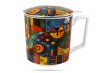 Kubek z zaparzaczem kot Modern 450 ml porcelana na prezent DUO