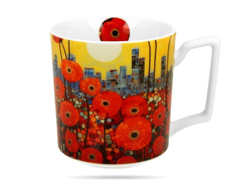 Kubek maki polne Modern 450 ml porcelana na prezent DUO