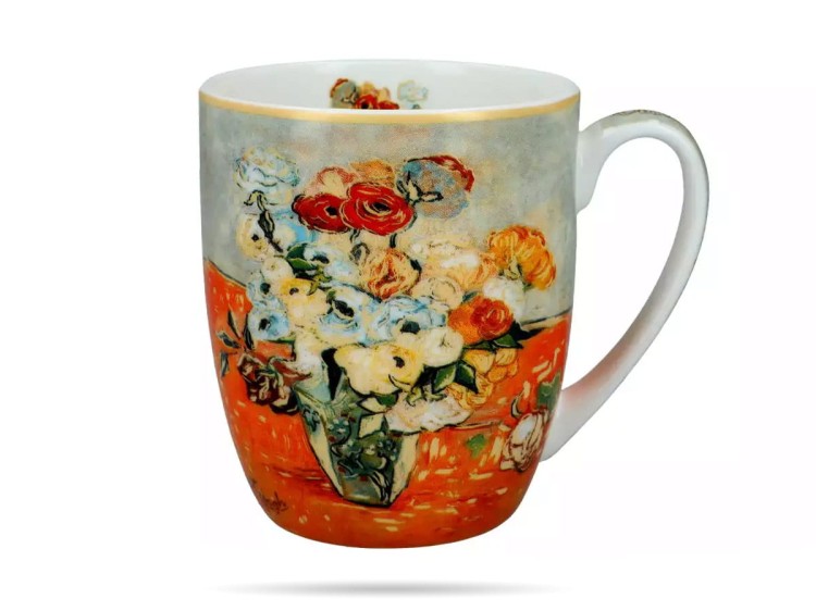 Kubek Camio 400 ml Van Gogh Róże porcelana CARMANI