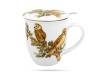 Kubek z zaparzaczem ptaki sowy 400 ml Ptasi świat porcelana prezent DUO