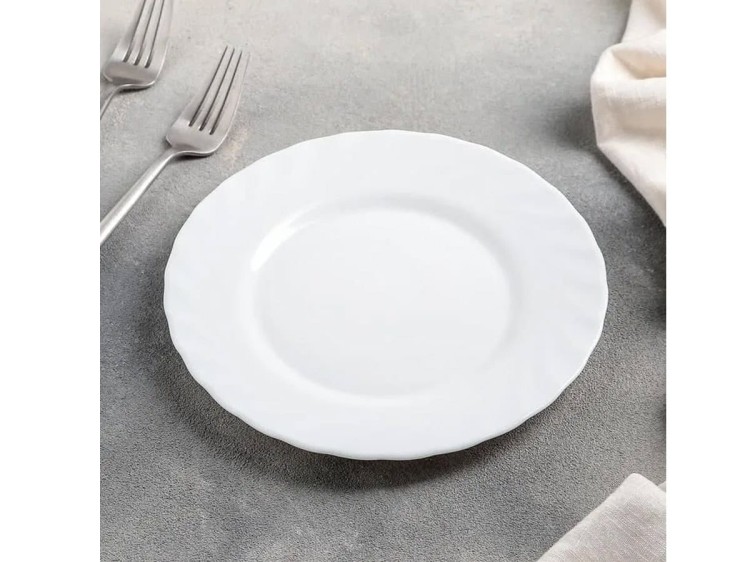 Talerz deserowy 19,5 cm płytki biały zestaw 6 szt Trianon LUMINARC