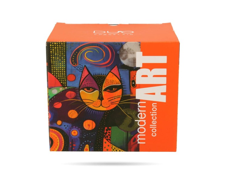 Kubek kot Modern 450 ml porcelana na prezent DUO