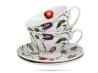 Filiżanki w kwiaty 250 ml 2 filiżanki ze spodkami Royal porcelana DUO