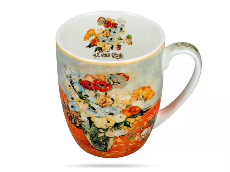 Kubek Camio 400 ml Van Gogh Róże porcelana CARMANI