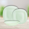 Serwis obiadowy dla 6 os 18 el zielony Paradise Green Carine LUMINARC