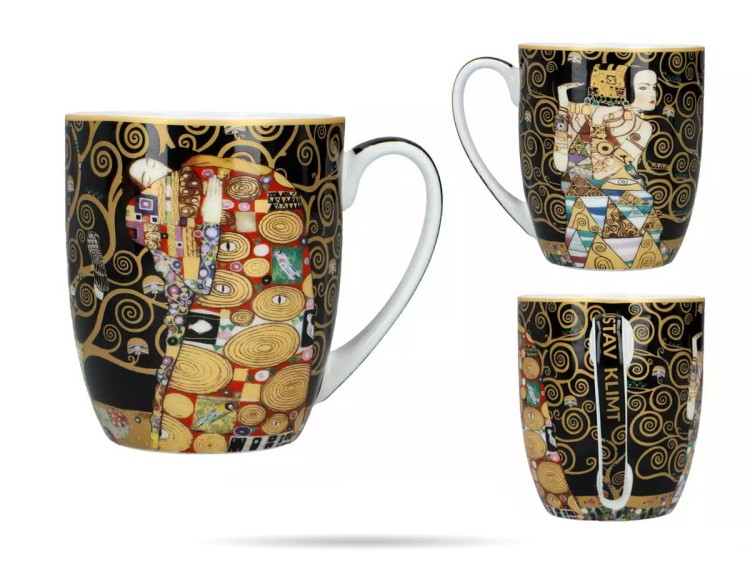 Kubek Camio 400 ml Gustav Klimt Pocałunek porcelana CARMANI