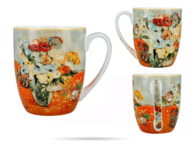 Kubek Camio 400 ml Van Gogh Róże porcelana CARMANI