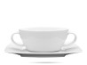 Bulionówka ze spodkiem 400 ml biała porcelana Victoria LUBIANA