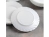 Talerz deserowy 15,5 cm płytki biały zestaw 6 szt Trianon LUMINARC