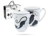 Kubki koty 400 ml 2 szt pełnia Crazy Cat porcelana na prezent CARMANI