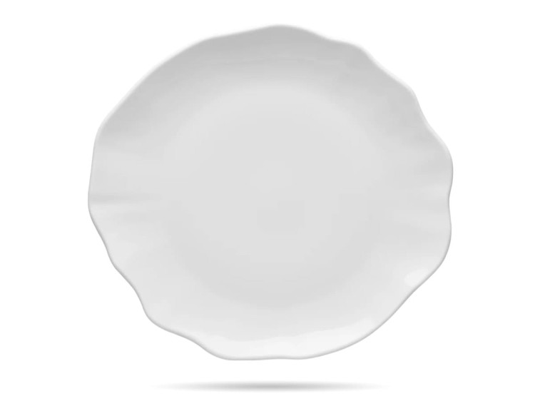 Talerz obiadowy Stone Age 33 cm biały porcelana LUBIANA