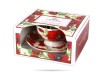 Filiżanka ze spodkiem kwiaty maki 250 ml porcelana na prezent CARMANI
