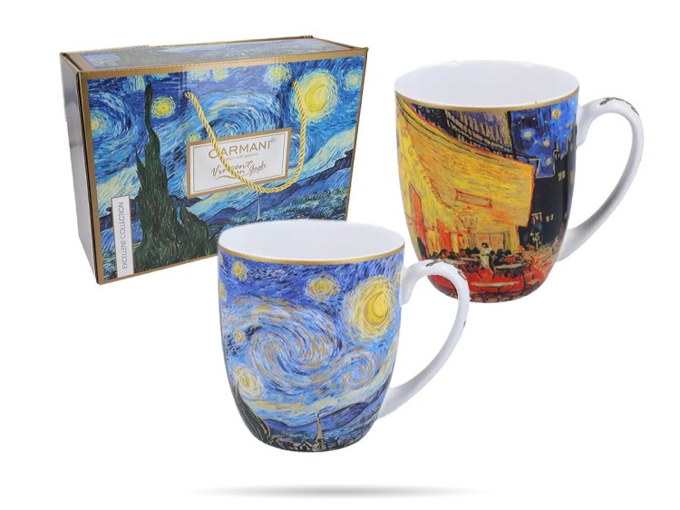 2kubki V.Gogh Gwiaździsta noc &amp; Kawiarenki CARMANI