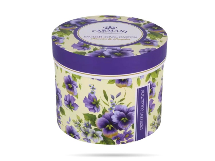 Kubek kwiaty bratki 420 ml porcelana na prezent CARMANI