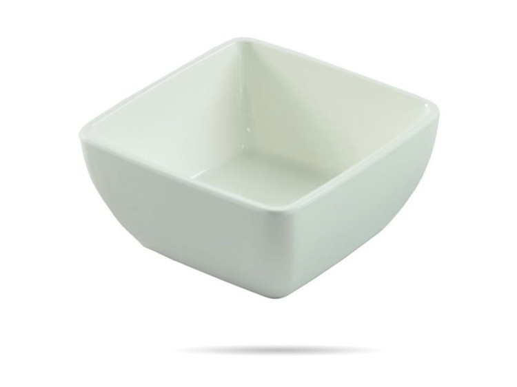 Salaterka miseczka biała z melaminy 19x19 cm SZRON