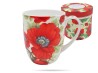 Kubek kwiaty maki 420 ml porcelana na prezent CARMANI