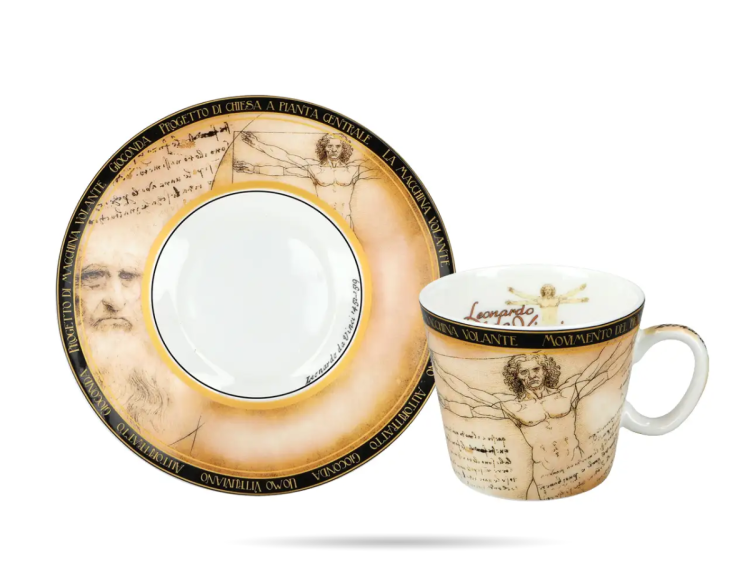 Filizanka espresso - L. da Vinci, Czlowiek Witruwianski CARMANI (4).png