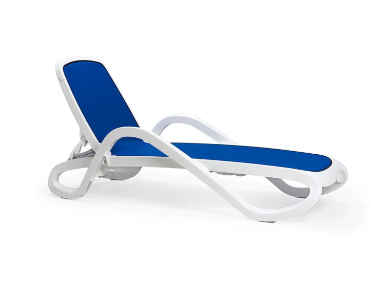 Łożko leżak białe/blu ALFA NARDI