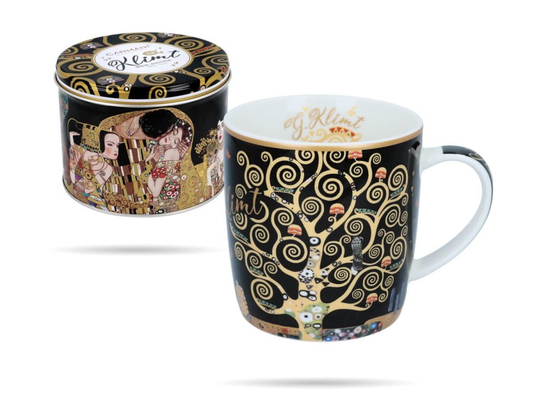 Kubek porcelanowy 420 ml w puszce G.Klimt CARMANI