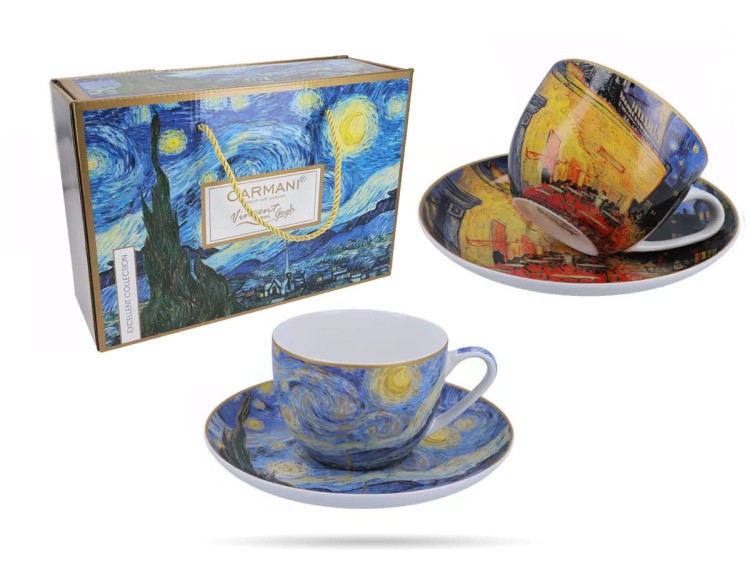 2 Filiżanki i spodki Van Gogh Taras/Noc CARMANI