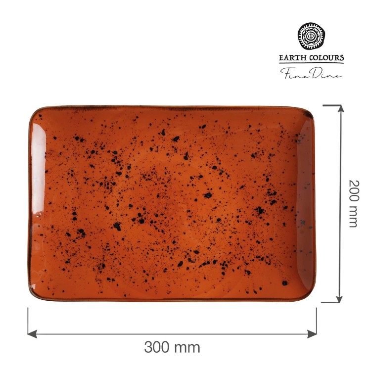 Talerz prostokątny Dahlia 300x200 mm