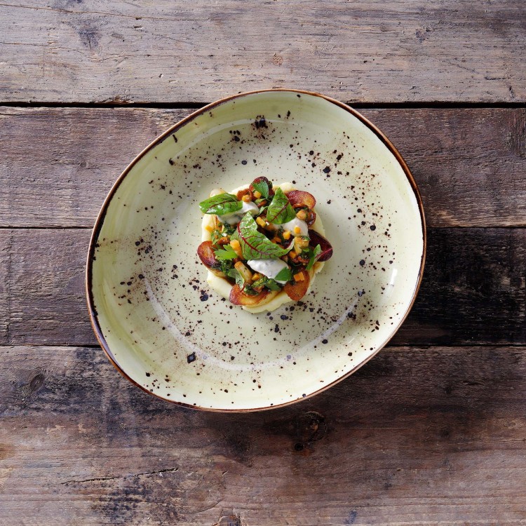 Talerz o organicznym kształcie Olive 350x210 mm