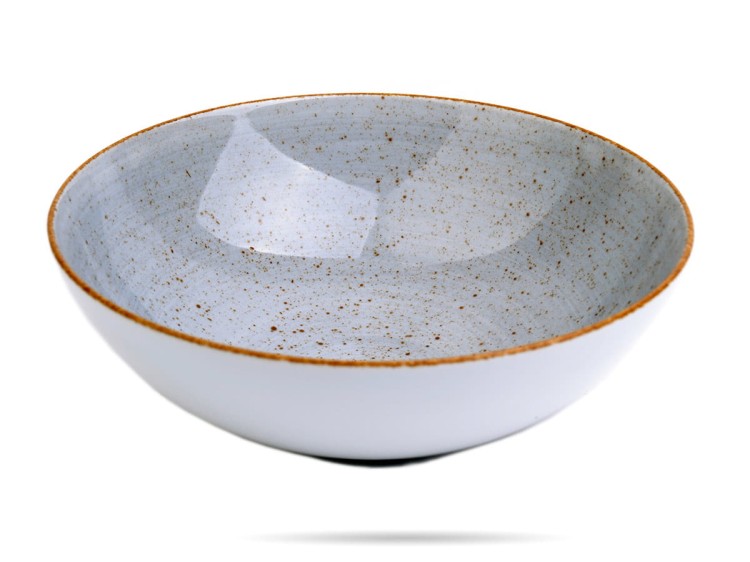 Talerz głęboki 18 cm szary dekor BOSS LUBIANA