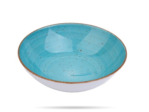 Talerz głęboki 18 cm turkus dekor BOSS LUBIANA