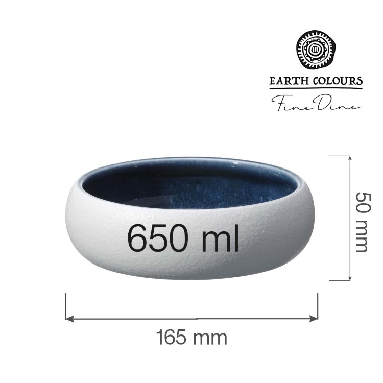 Miska Goro White Blue 165 mm, 650 ml